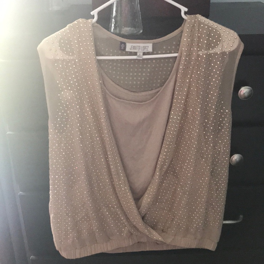 FOR SALE-EXCELLENT CONDITION studded sheer blouse